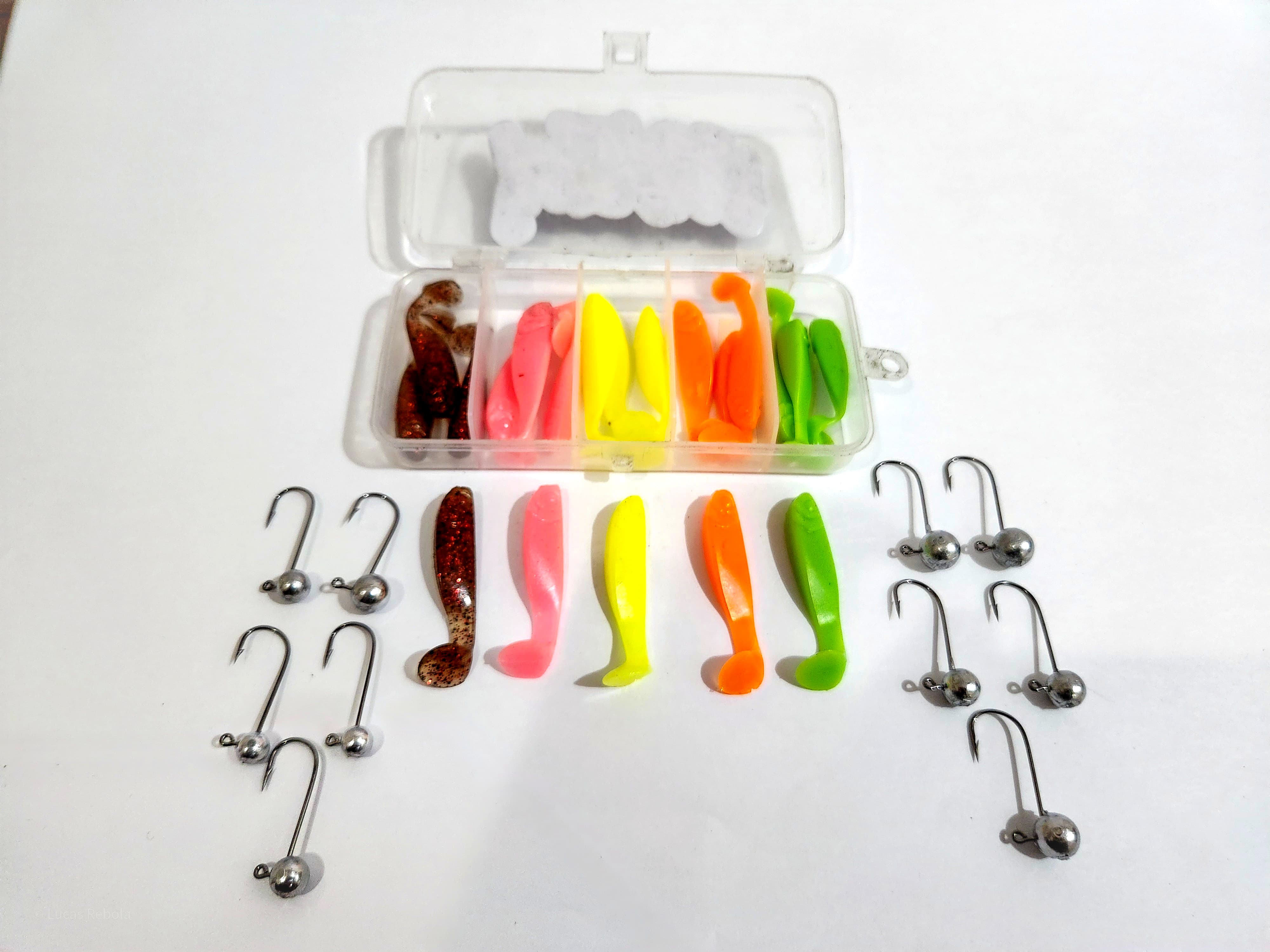 Kit Kurama 20 Sassy Shads 5.5cm + 10 jig heads - Ultra Light
