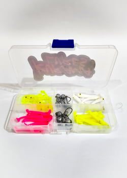 Kit Kurama 24 Micro Shads 3.5cm + 10 jig heads Ultra Light