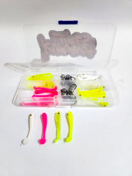 Kit Kurama 24 Micro Shads 3.5cm + 10 jig heads Ultra Light