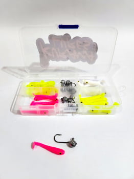 Kit Kurama 24 Micro Shads 3.5cm + 10 jig heads Ultra Light