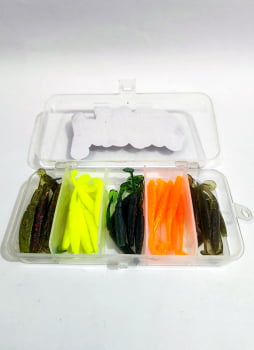 Kit Kurama 30 Shads Slim 5cm + 10 jig heads