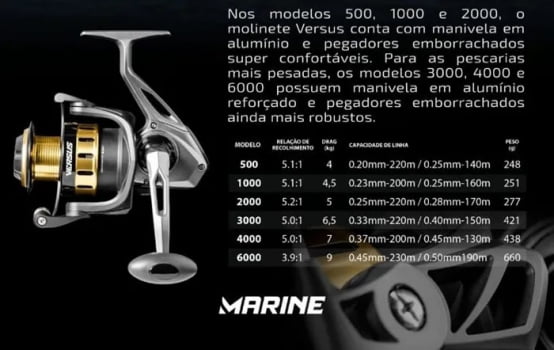 Molinete Marine Sports Versus 2000