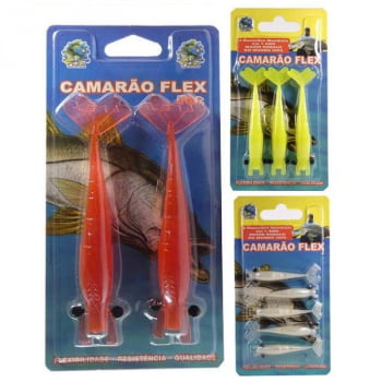 Isca Artificial Camarão Flex 8cm