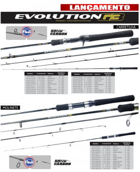 Vara de Pesca Marine Sports Evolution 6'5" 15-30lbs - Molinete